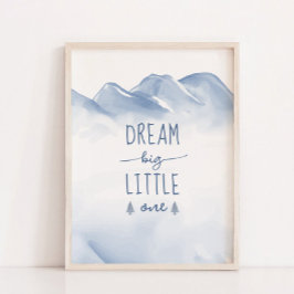 Dream Big Winter Mountain Nursery Wall Decoración