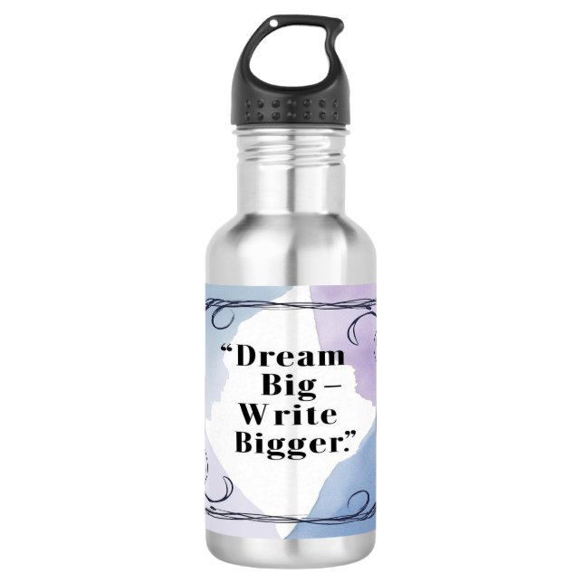 Dream Big Write botella de agua más grande (Anverso)