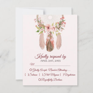 Dream Catcher   Tarjetas de respuesta del Boho Bod