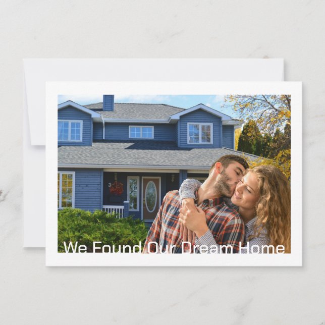 Dream Home Photo We've Moved Invitación Card (Anverso)