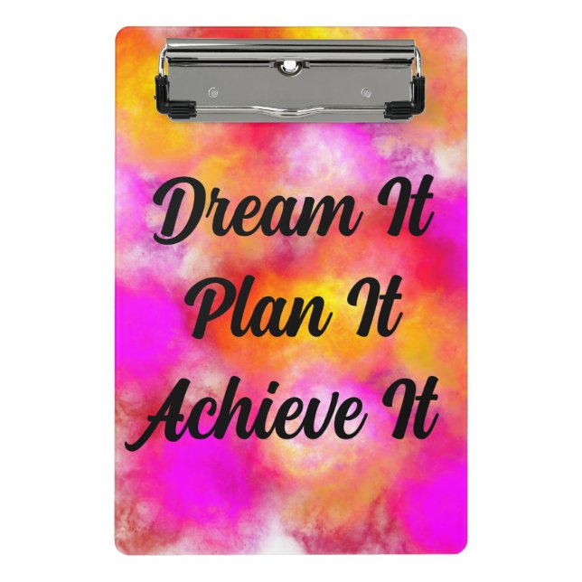 Dream It, Plan It, Lograrlo Un Portapapeles Colori (Anverso)