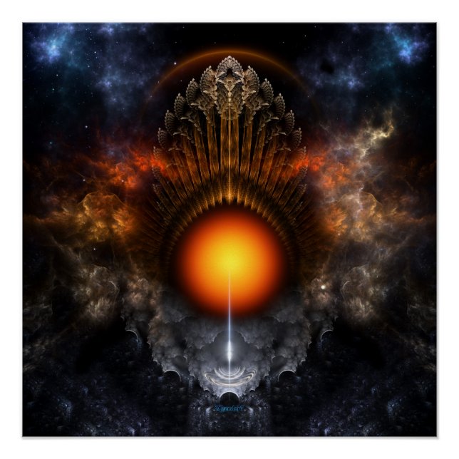 Dream Orb Fractal Art Perfect Poster (Anverso)