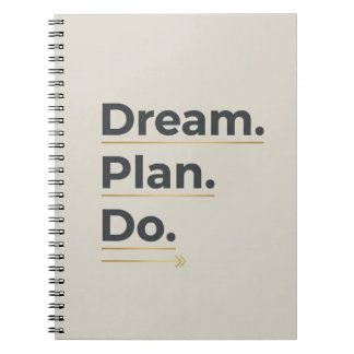 Dream. Plan. Hacer. – Cuaderno moderno de establec