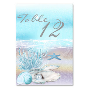 Dream Shore Beach Dk tarjeta de mesa Verde azulada