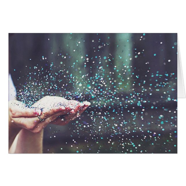 Dream Whimsical Fiesta Sparkle Flor Arte Purpurina (Anverso (Horizontal))