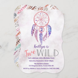 Dreamcatcher Dos salvajes invitaciones de cumpleañ