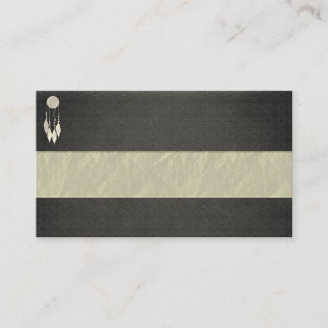 dreamcatcher, oro, nativo americano, tarjetas de (Anverso)