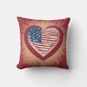 Dreamy American Flag Cojín decorativo