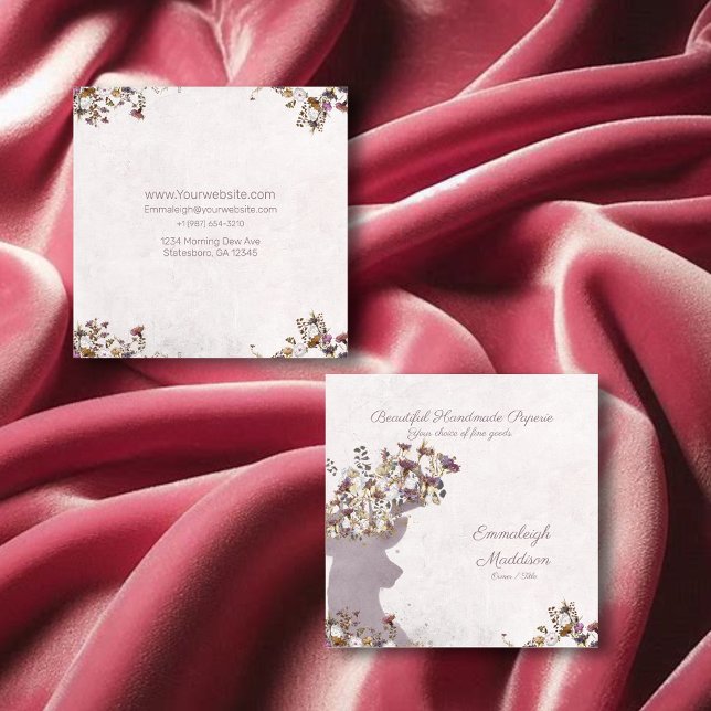 Dreamy Boho Moda Deer Monograma Tarjeta de llamada (Subido por el creador)