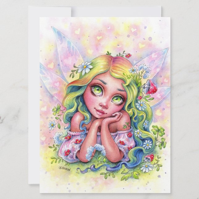 Dreamy Fae Cute Fairy Chica Fantasy Flower Art Car (Anverso)