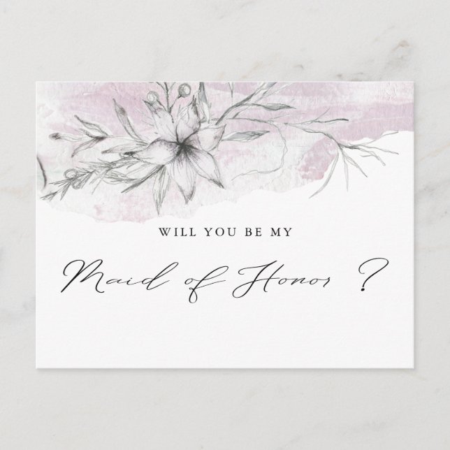 Dreamy Floral | Postal de honor de la empleada dom (Anverso)
