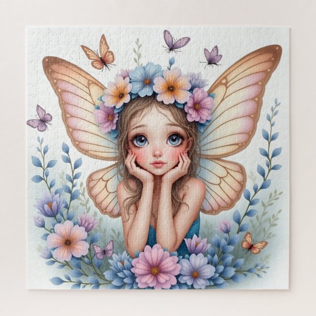 Dreamy Flower-Crown Fairy Puzzle (Vertical)