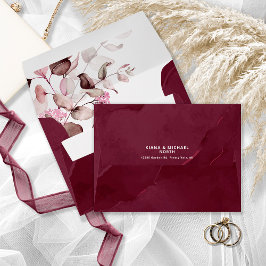 Dreamy Foliage Boda Burgundy ID817