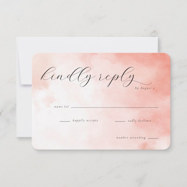 Dreamy Pink Watercolor RSVP (Anverso)