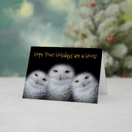 Dreamy Snowy Owys Navidades Familia Funny Hoot
