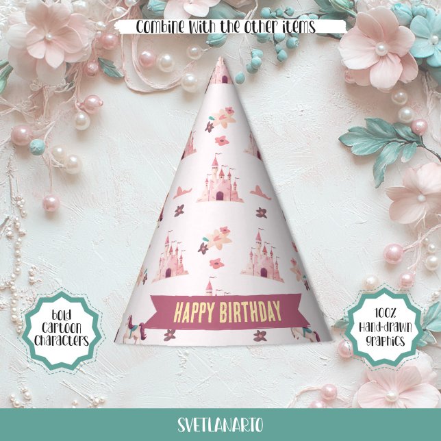 Dreamy Unicorn y Castles Papel Fiesta Gorra (Subido por el creador)