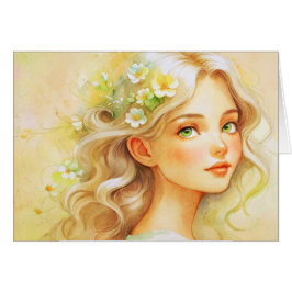 Dreamy watercolour portrait