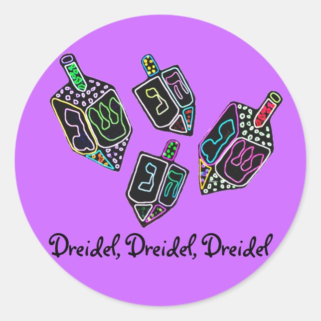 Dreidel, Dreidel, Pegatinas Dreidel (Anverso)
