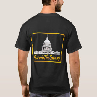 Drene la camiseta del pantano detrás impresa