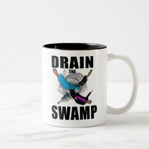Drene la taza roja de la taza de café de Donald