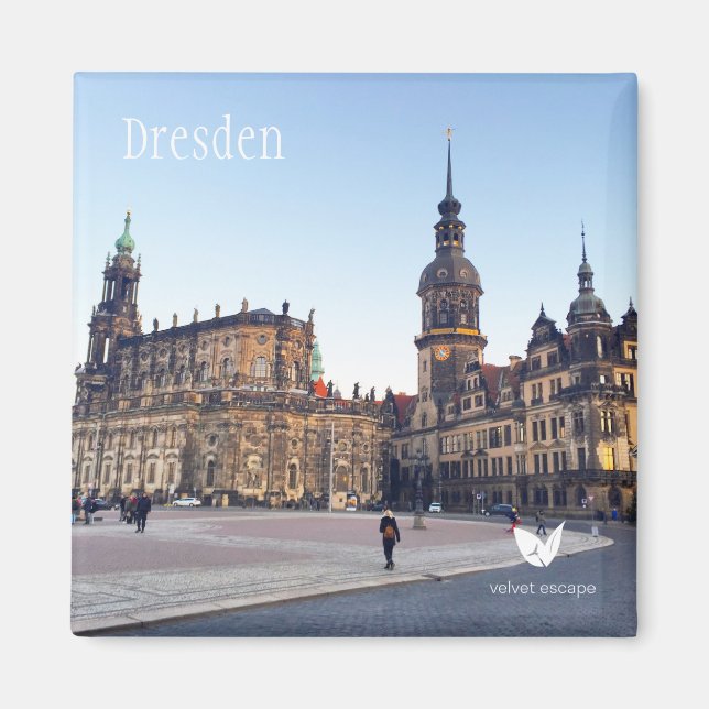 Dresden, Alemania - imán por la fuga de terciopelo (Frente)