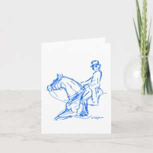 Dressage: Tarjeta floja de la rienda - azul