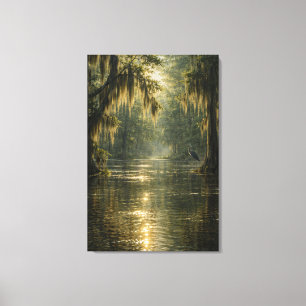 Drifting Morning Cypress Marsh Arte en Lienzo