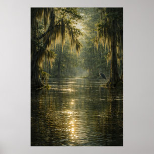 Drifting Morning   Cypress Marsh   Póster