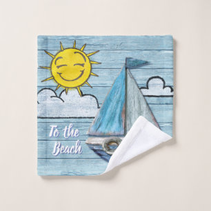 Driftwood Beach design Yacht Face Toalla