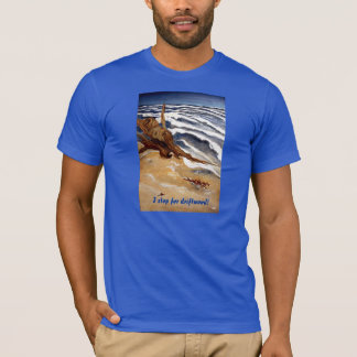 Driftwood por la camiseta de la playa