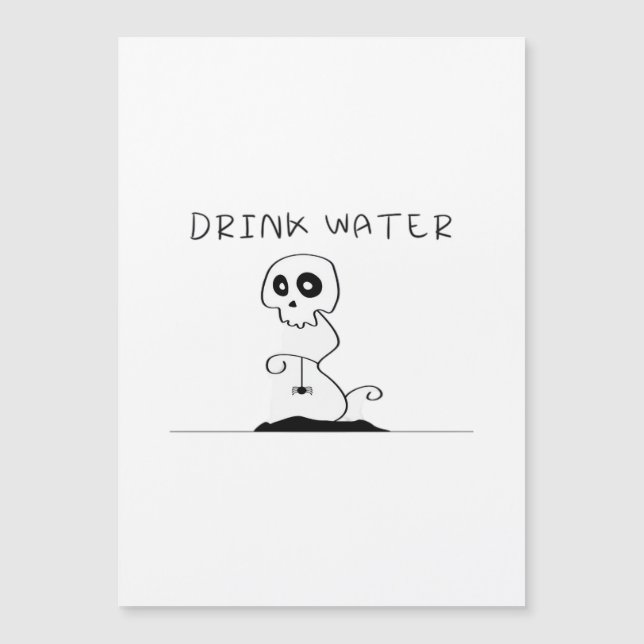 Drink Water - Eat Drink And Be Scary Retro Classic (Anverso)