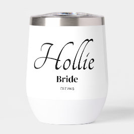 Drinkware de novia personalizado