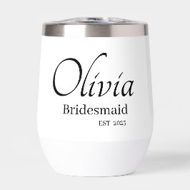 Drinkware personalizado de la dama de honor