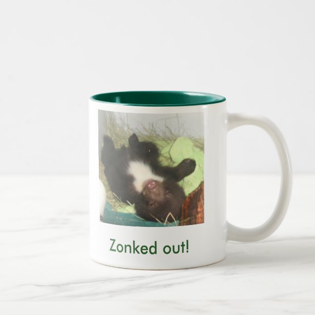 "Drogado hacia fuera!" Taza del Dos-Tono (Derecha)