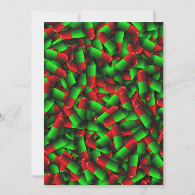 drogas de pastillas verdes rojas (Anverso)