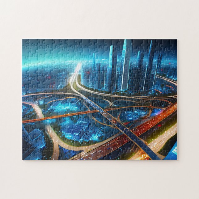 Dron City Shot 2 The Daily Jigsaw puzzle (Horizontal)