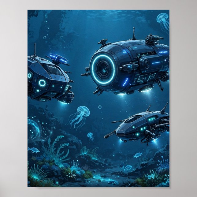 Drones de Aguas Profundas — Arte de Exploración de (Frente)