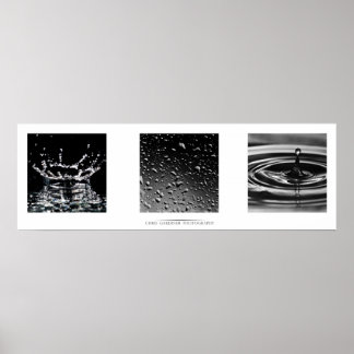 Droplets Triple arte Imprimir