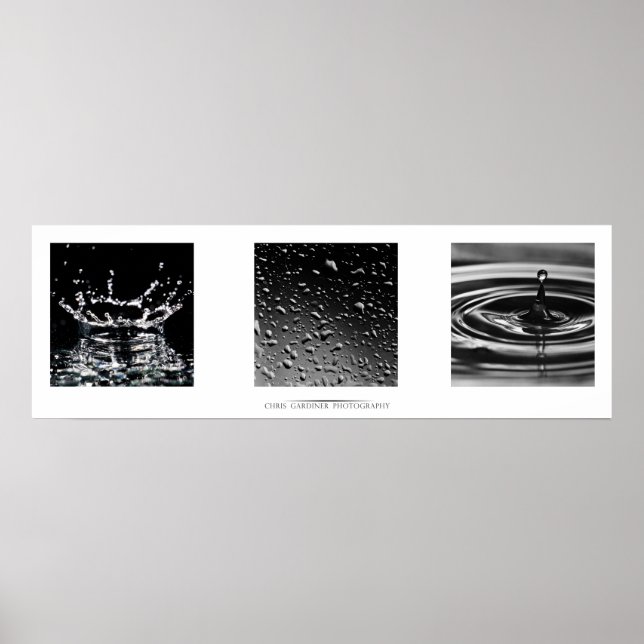 Droplets Triple arte Imprimir (Frente)