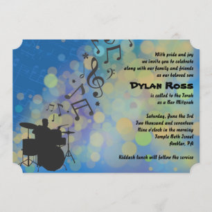 DRUMMER BOY Bar Mitzvah Invitación