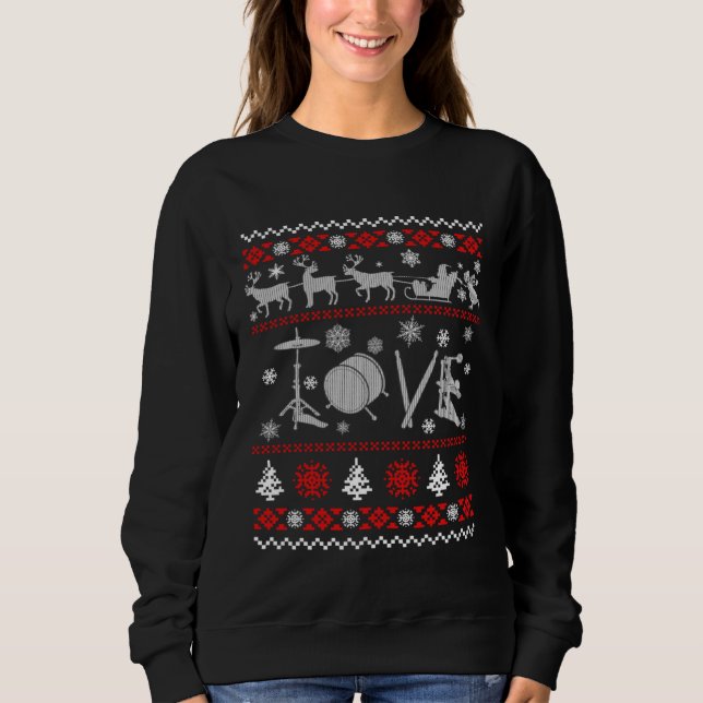 Drummer Ugly Christmas Sweater (Anverso)