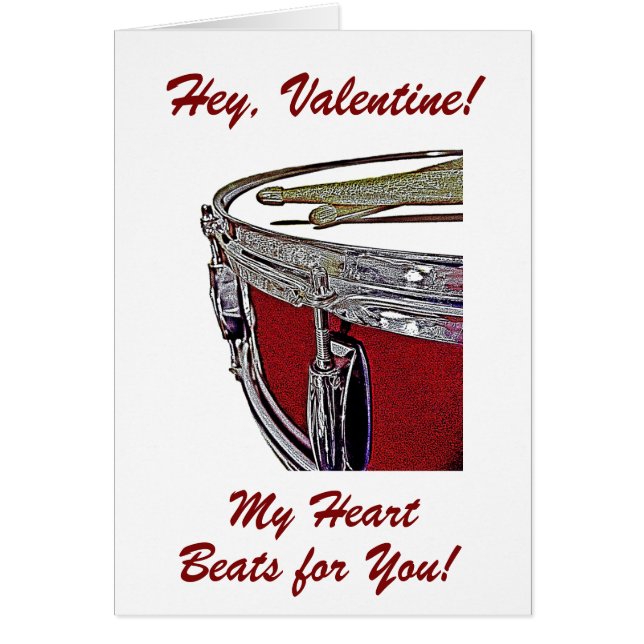 Drummer Valentine Tarjeta Valentine Snare Drum (Frente)