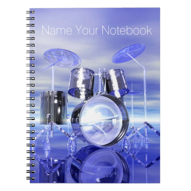 Drumset en el cuaderno de la música de la playa (Frente)