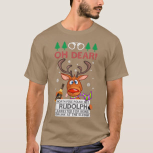 Drunk Rudolph Reindeer Ugly Christmas Sweater
