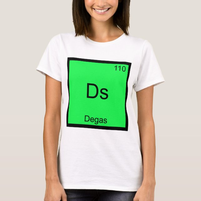 Ds - Degas Camiseta de símbolo de elemento de quím (Anverso)