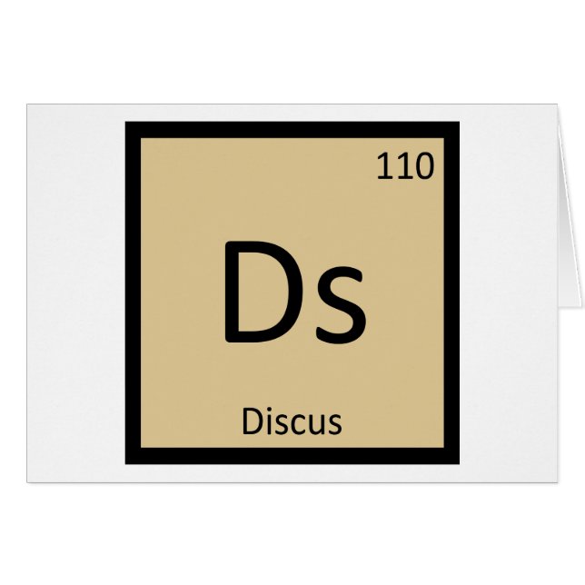 Ds - Disco Atletismo Símbolo Químico (Anverso (Horizontal))