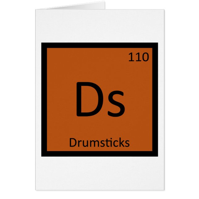Ds - Drumsticks Chemistry Periodic Table Symbol (Frente)