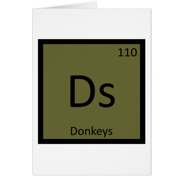 Ds - Elemento de tabla periódica de química de bur (Frente)