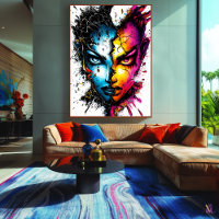 Dualidad Desatada – Intenso Arte Abstracto de Rost