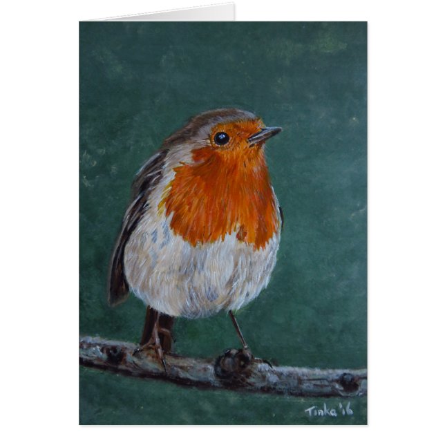 Dubbele kaart Roodborst. (Frente)